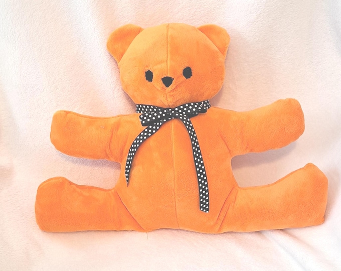 17"x13" Orange Minky Plush Stuffed Bear