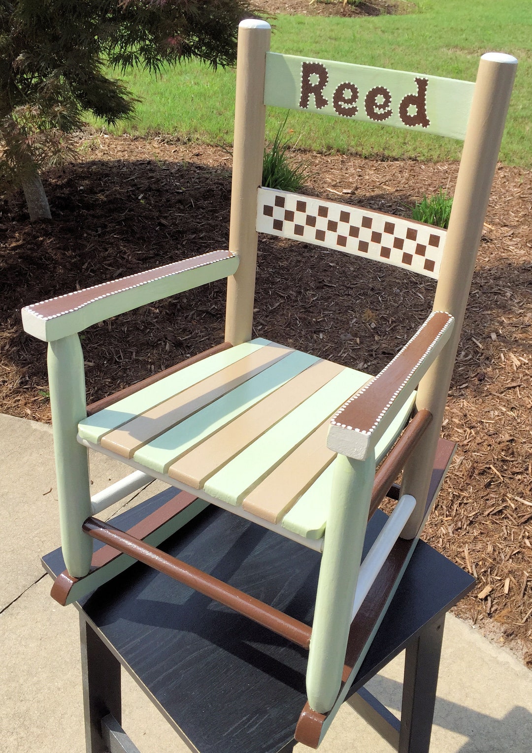 Four Color Personalized 'REED' Toddler Rocking Chair - Etsy
