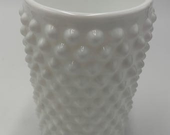 Fenton Art Glass, Vintage, Milk Glass, Hobnail Tumbler