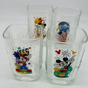 Set of 4 Vintage, 2000, McDonalds/Disney/Mickey Mouse Collectors Glasses. Mint Condition!