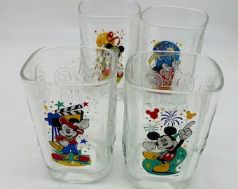 Set of 4 Vintage, 2000, McDonalds/Disney/Mickey Mouse Collectors Glasses. Mint Condition!