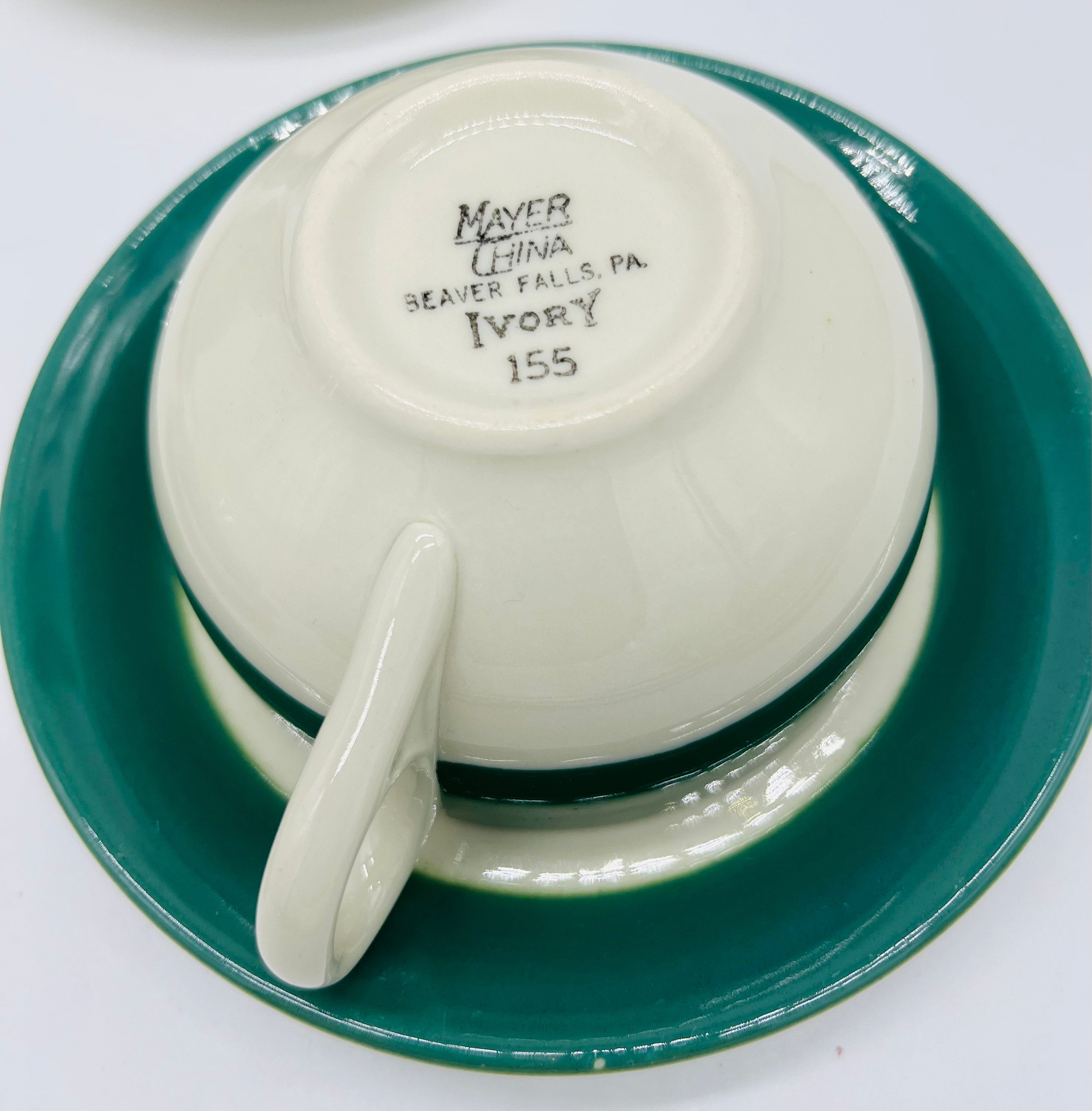 Set of 4 Mayer China Tea Cups and Saucers. Zero Imperfection Etsy