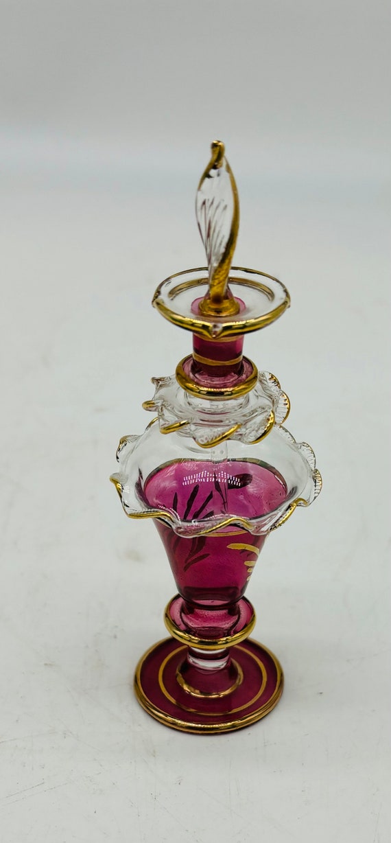Gorgeous, Vintage, Egyptian Glass Perfume Bottle i
