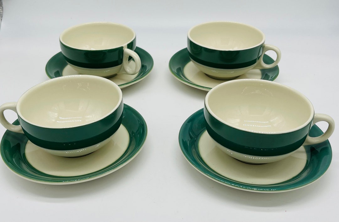 Set of 4 Mayer China Tea Cups and Saucers. Zero Imperfection Etsy