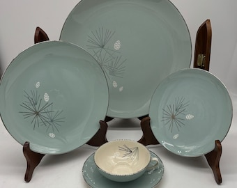 MCM Franciscan Ware “Siver Pine” 5 Piece Place Setting