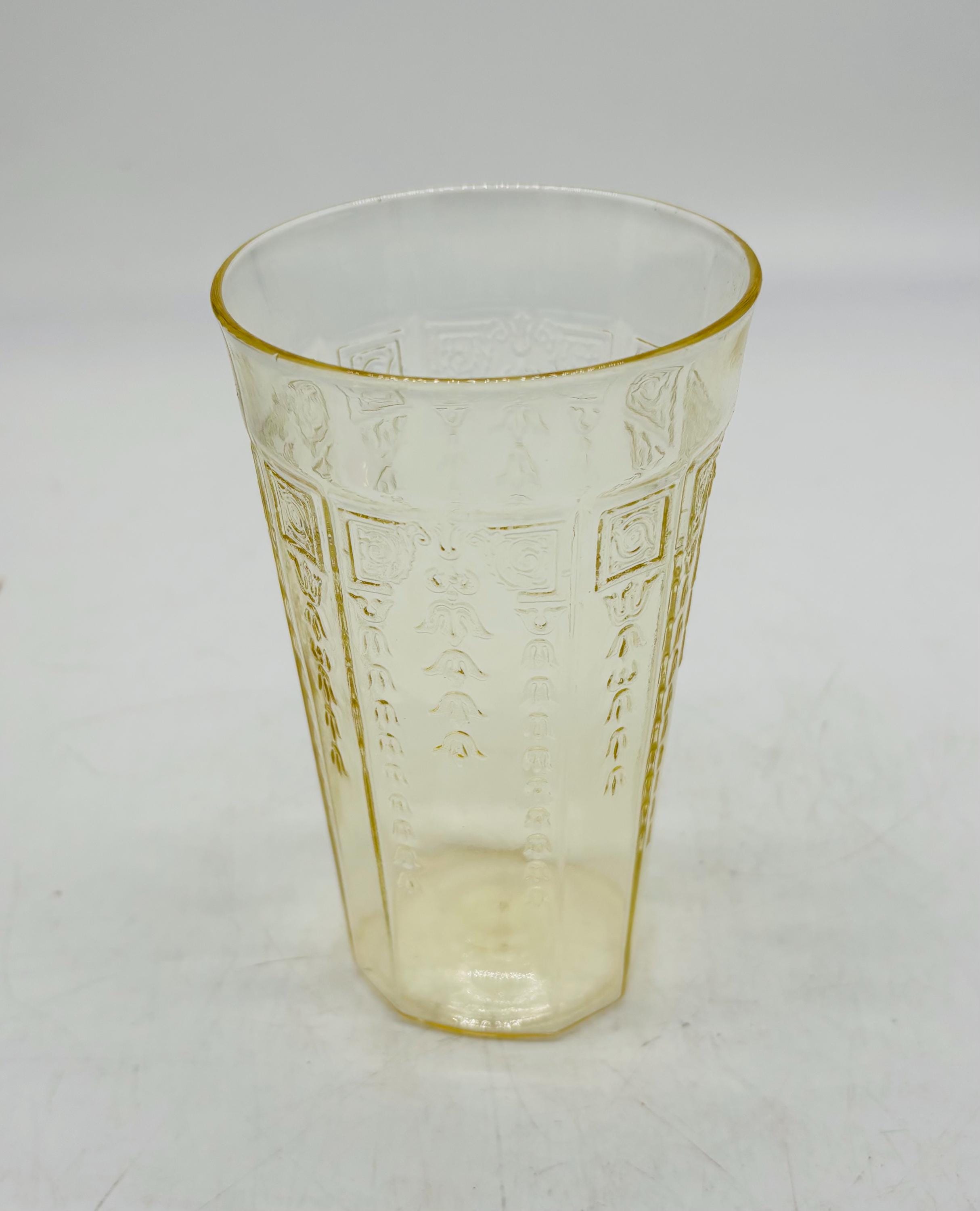 ヴィンテージ、ウラン/輝き、ディプレッションガラス、アンカーホッ