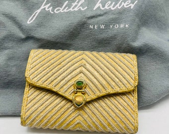 Beautiful, Vintage Judith Leiber Wallet with Picture Holders and Exotic Trim!  Gorgeous Stones!