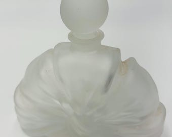 Silvestre, Vintage, Frosted Glass Perfume Bottle with Dauber.