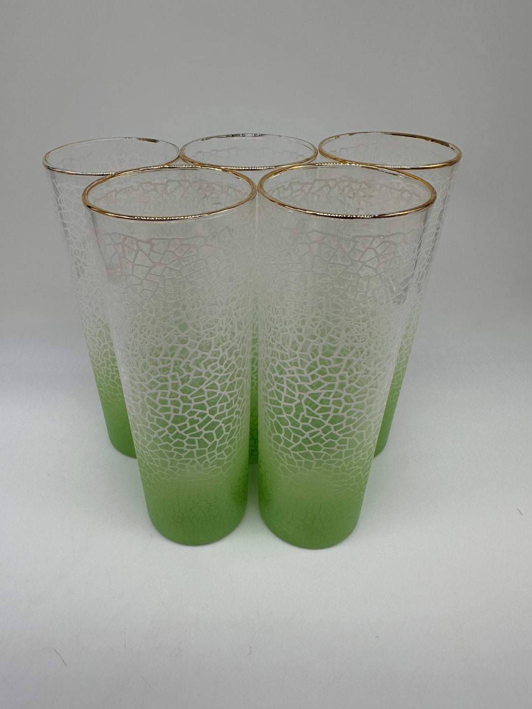 Vintage Mid Century Modern Glasses, Set of 5 Etsy