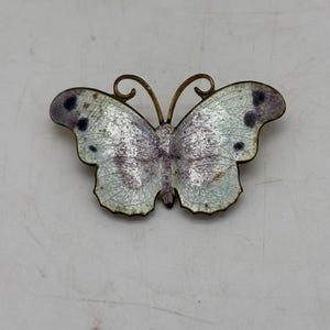 Beautiful, Vintage, Enamel, Butterfly Brooch