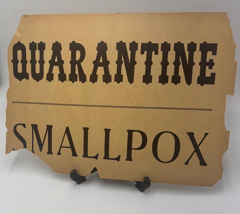 Quarantine Sign Smallpox. - Etsy