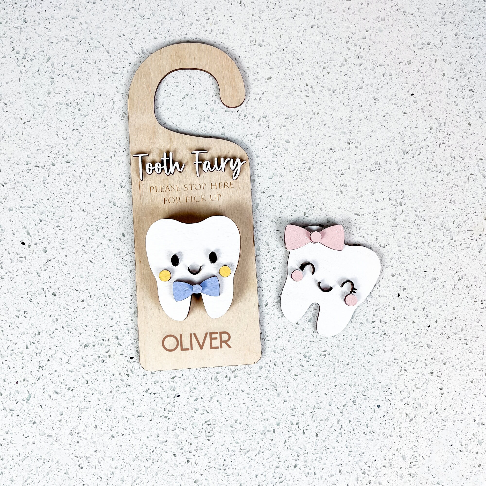 Personalized Tooth Fairy Wooden Door Hanger, Keepsake Box - Etsy