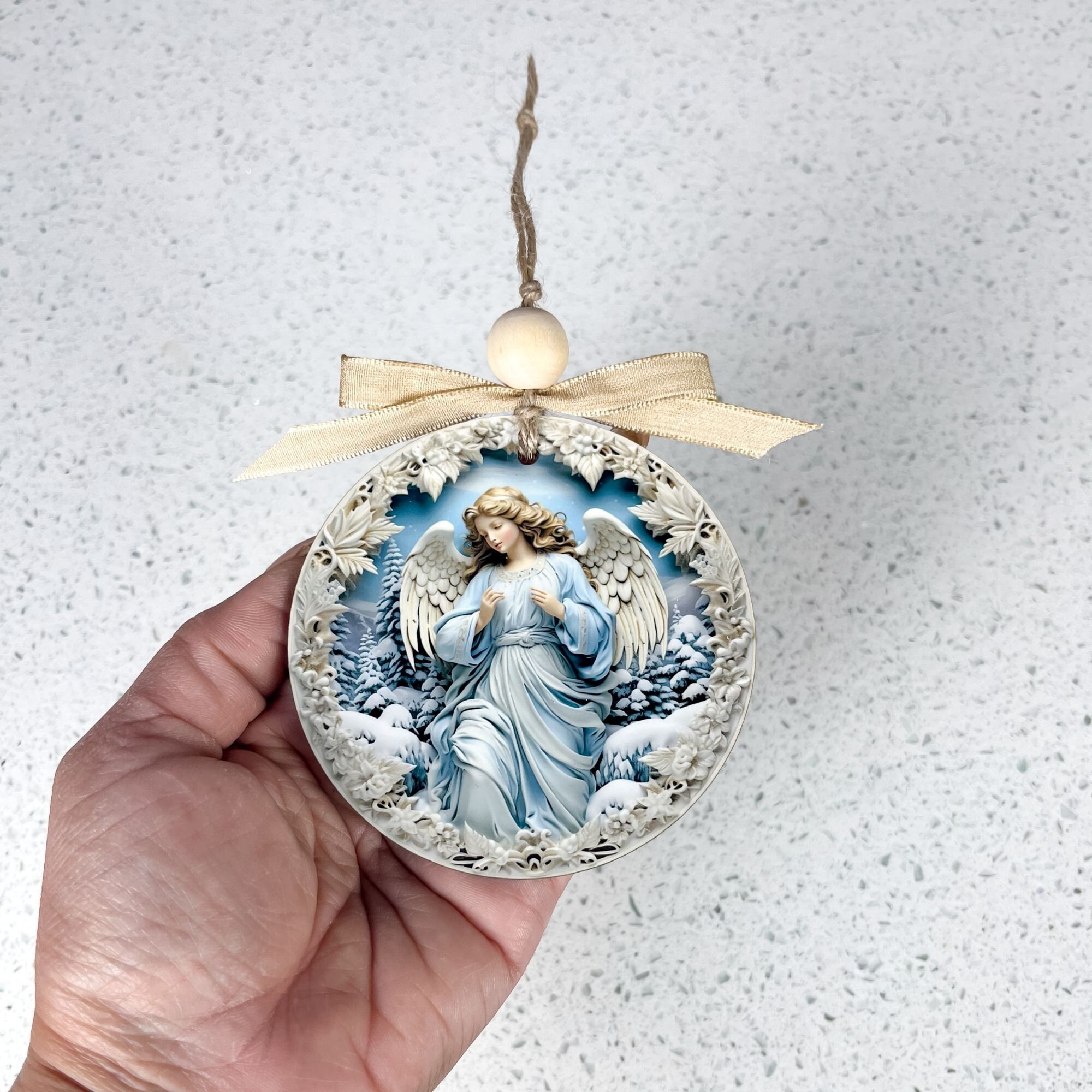Christmas Angel Ornament Angel in Heaven Ornament Victorian Etsy