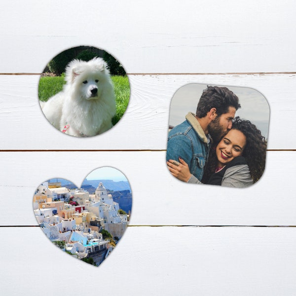 Custom Photo Fridge Magnet | Personalized Magnet | Thick Photo Magnets | Party Favors | Couple Gifts |  Unique Gifts | Wooden Magnets |