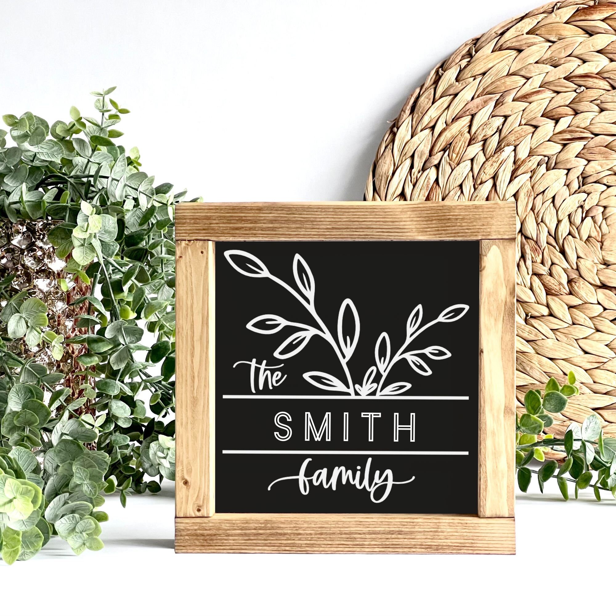 Small Family Sign, Personalized Family Wood Sign, Last Name Wood Sign ...