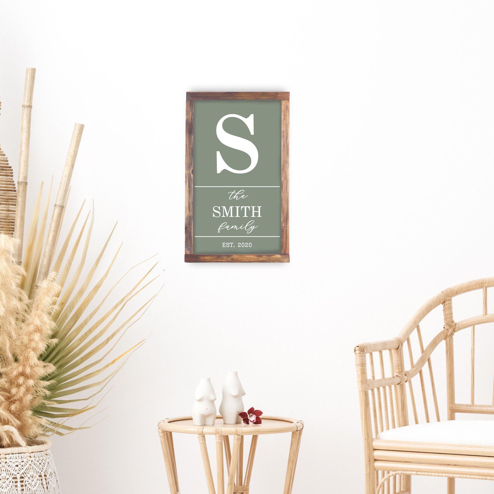Personalized Family Name Wood Sign Custom Last Name Established ...