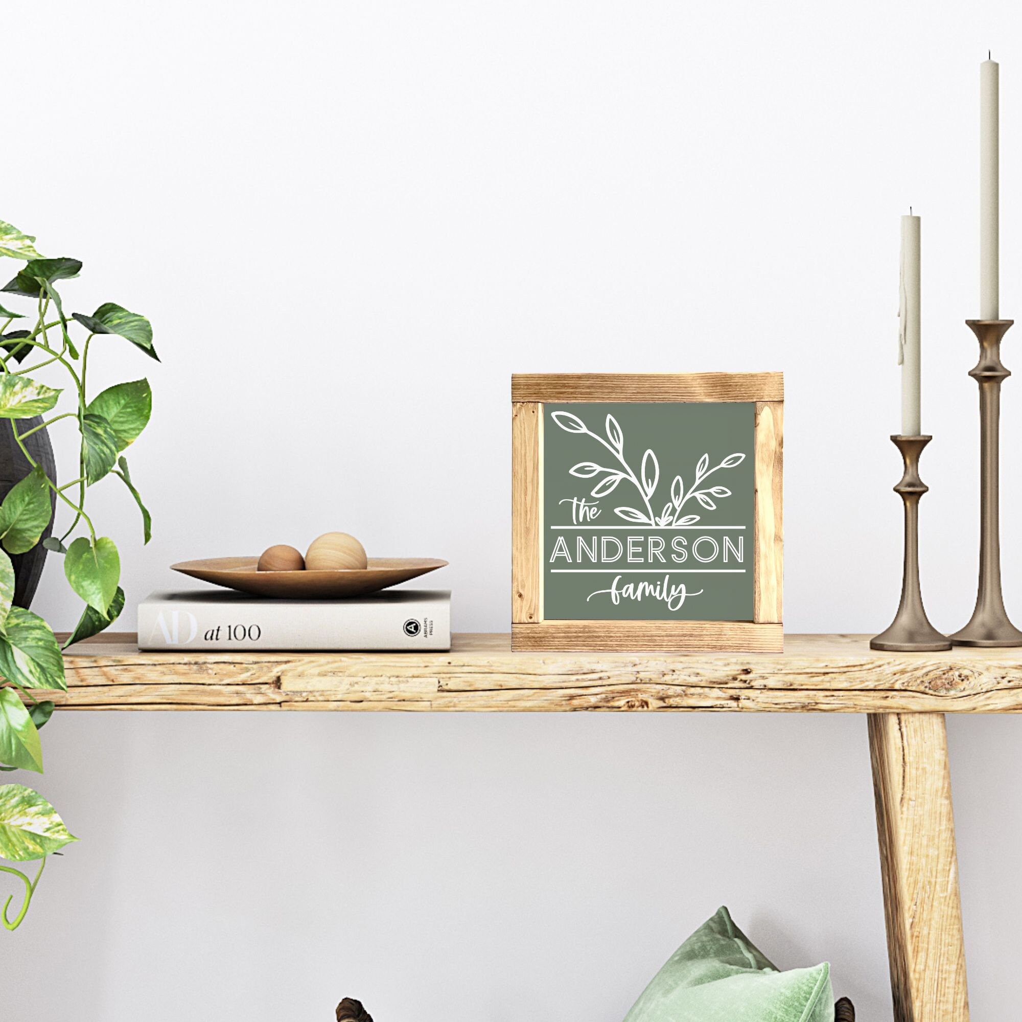 Small Family Sign, Personalized Family Wood Sign, Last Name Wood Sign ...