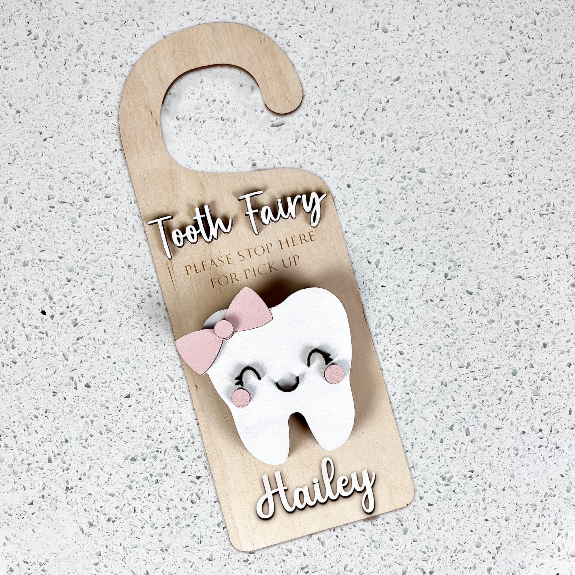 Personalized Tooth Fairy Wooden Door Hanger, Keepsake Box - Etsy