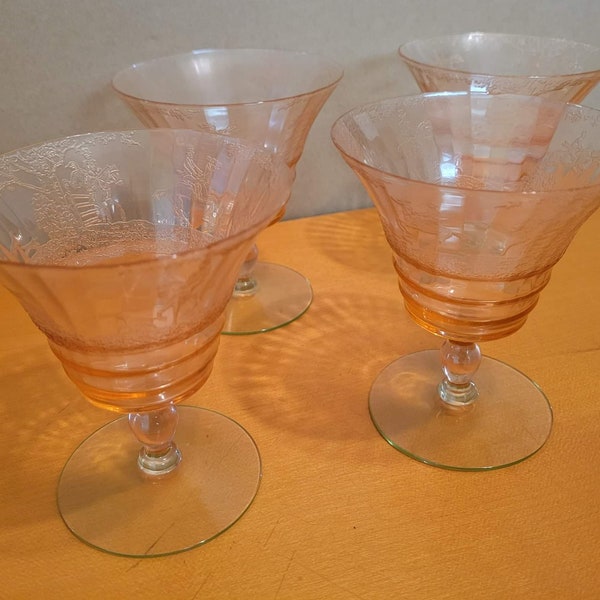 Stunning Pink and Green Depression Glasses