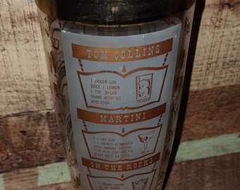 Coctelera de vidrio vintage