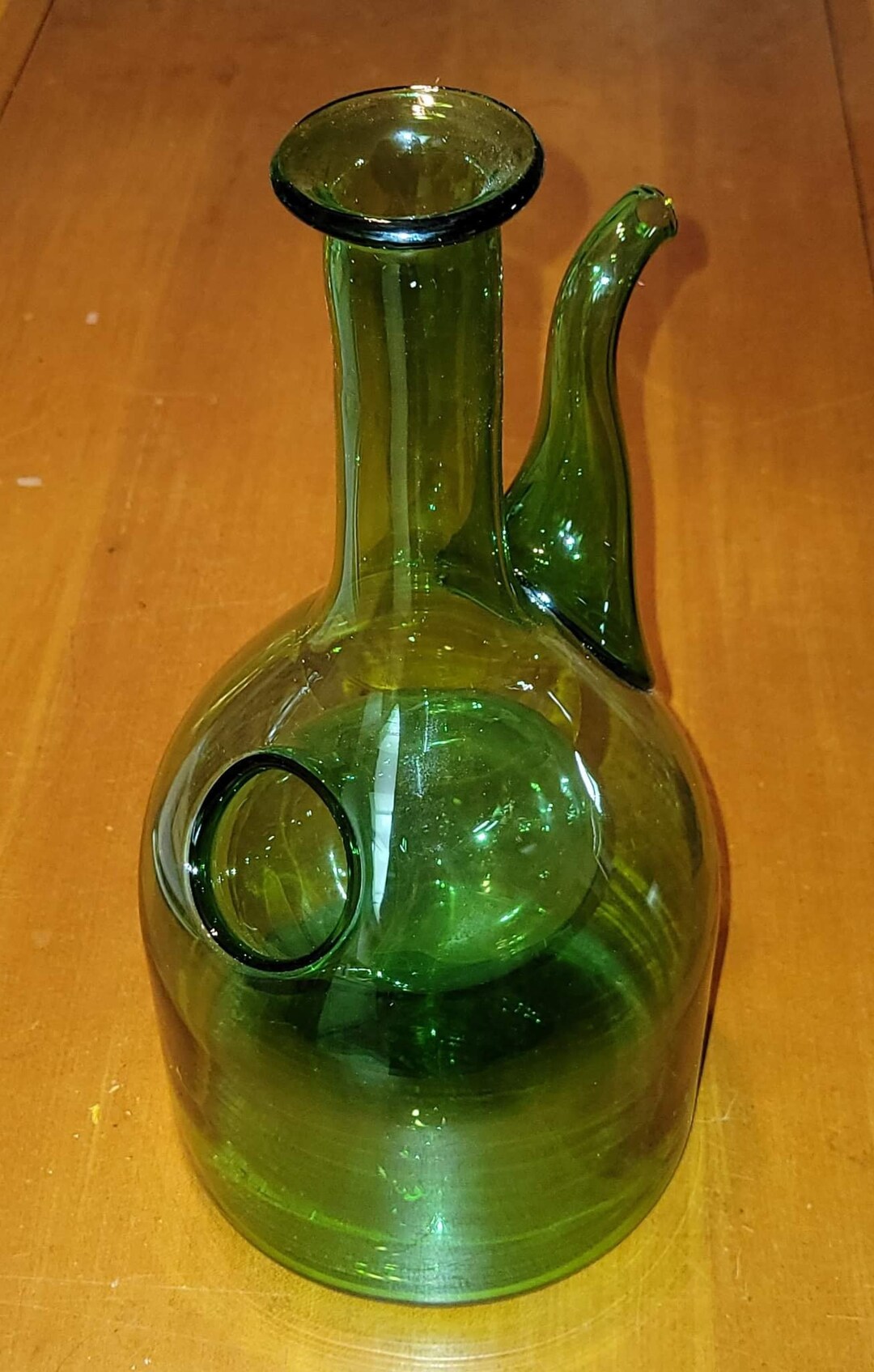 Vintage Hand Blown Glass Wine Decanter Etsy
