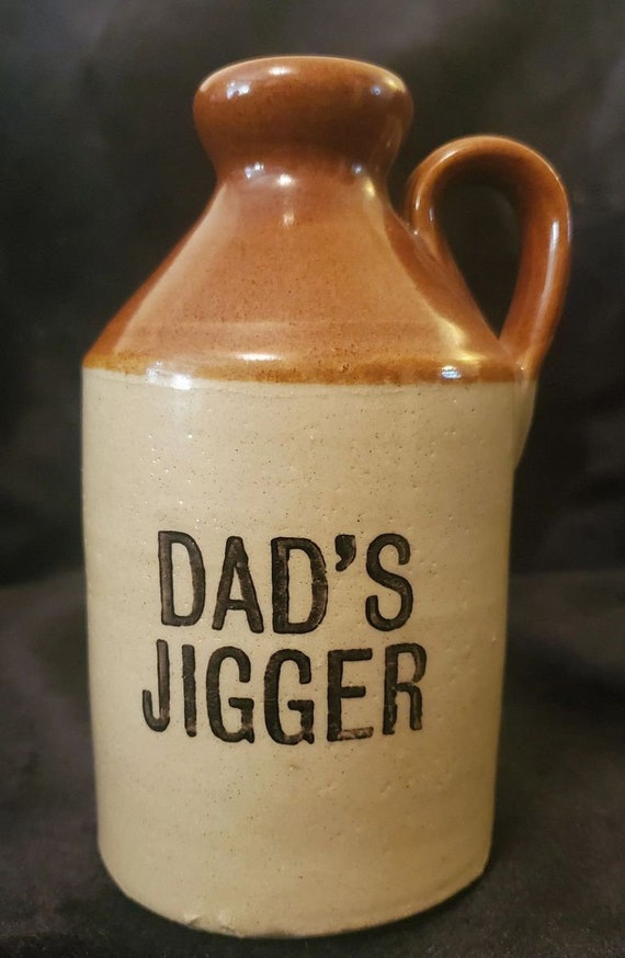 Dad's Jigger Stoneware Whiskey Jug Etsy
