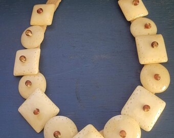 Art Deco Ox Bone Necklace