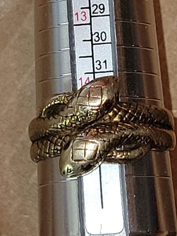 Stunning Double Snake Ring - image 8