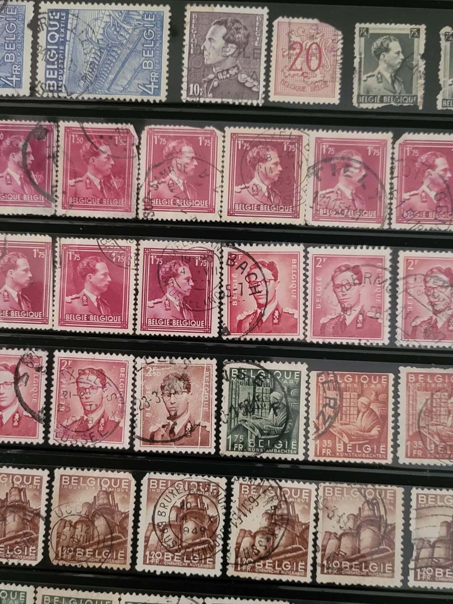 ベルギー切手 234 枚のヴィンテージ コレクション - Etsy 日本