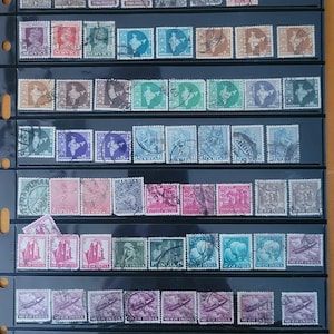 Vintage Collection of 124 Stamps from India