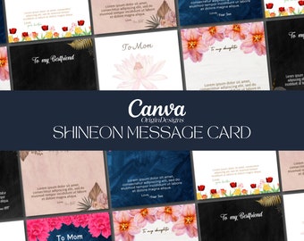 ShineOn Message Card templates-Canva templates-editable templates-printable message card-To Mom-To my Bestfriend-To my sister-To my daughter