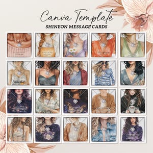 Shineon Message Card Template Jewelry Gift Card Holiday Mom Mama Sister GrandMa Aunt BFF Friends Mother-in-Law POD
