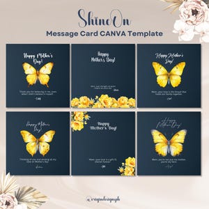 Modèle de carte message Canva Shineon Carte cadeau bijoux fête des Mères Maman Maman Soeur Grand-Mère Tante BFF Amis Belle-mère POD