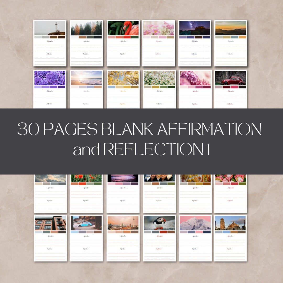 Printable Blank Affirmation Daily Affirmation Positive - Etsy