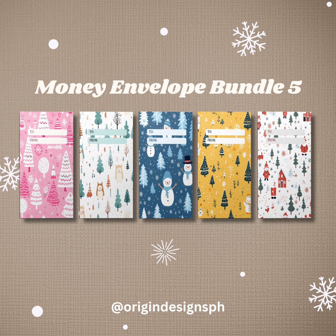 Printable Christmas Money Envelopechristmas Cash Envelopediy Etsy