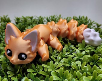 3D Printed Fox Fidget Figurine – Articulated Desk Buddy