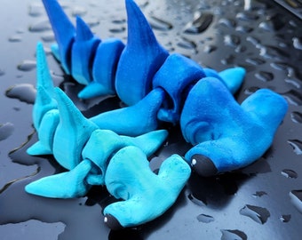 Hammerhead Shark - Flexi Articulated Shark Fidget Buddy - 3D Printed - Authorized Seller