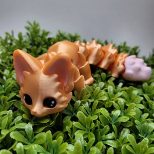 Jolie figurine Flexi Fidget de renard - Impression 3D - Vendeur autorisé - Buddy de bureau articulé