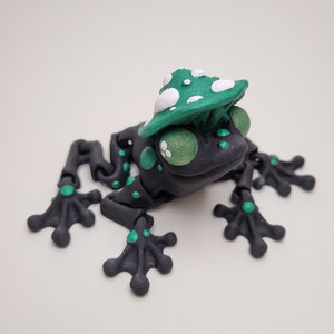 Mushroom Frog - Flexi Articulated Froggy Fidget Buddy - 3D Printed - Authorized Seller