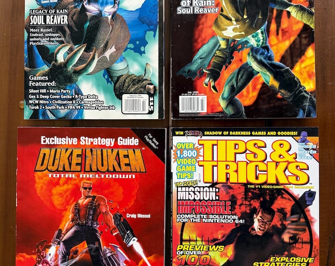 4 PLAYSTATION 1 N64 MAGAZINE PSM Nostalgic Video Game Magazine Collect Duke Nuke