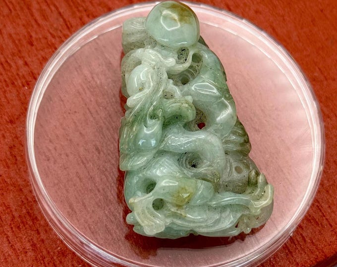 Genuine Natural Burmese Jade Grade A Icy Fine Pendant Amulet Medallion Collector