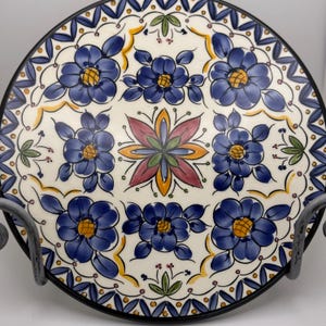 Vintage Hand-Painted Flower Pedals Ceramic Collector Wall Plate Art from Spain - Brand CeraMar Spain