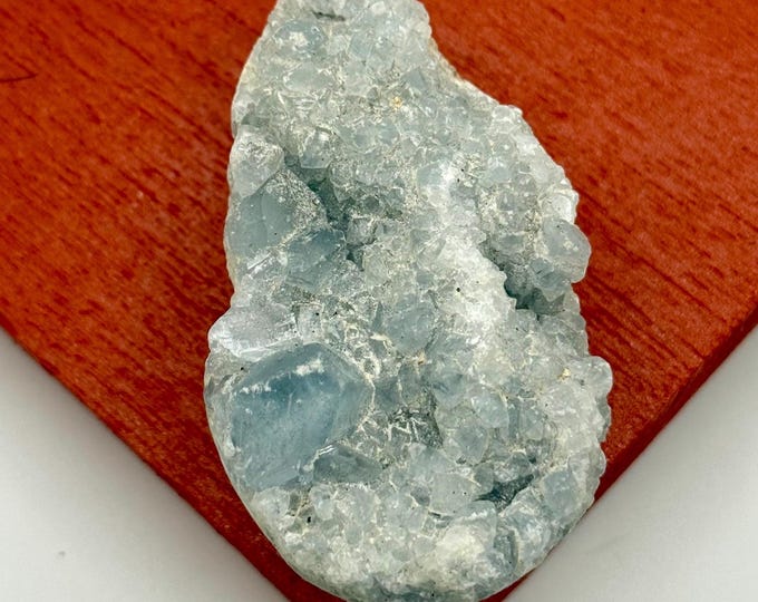 Blue Celestite Natural Quartz Crystal Druzy Geode Fine Mineral Specimen Rock Charm