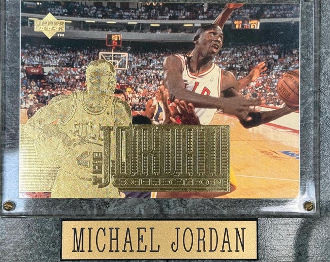 1995-96 Upper Deck Michael Jordan Jumbo Collection Card framed Plaque Vintage