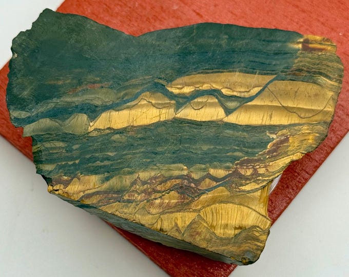 Australian Tiger Eye Raw Natural Slab Marra Mamba Gem Stone Fine Mineral Specimen