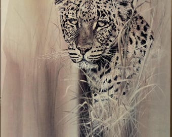 Leopard Cheetah Wildlife Art Print Big Cat Safari Animal - Wall Art Nature Decor