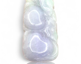 A Fine Icy Translucent White Lavender Jade Jadeite Asian Amulet Pendant Collect