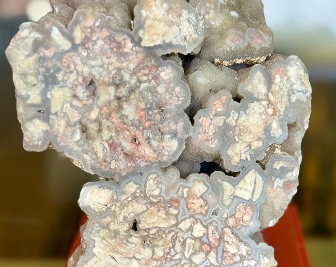 Botryoidal Smithsonite Formation with Galena Iridescent Calcite Dolomite Fine Mineral Specimen