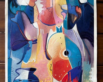 Las Olas Ali Golkar Signed Giclee Fine  art work Print Poster Lithograph Vintage