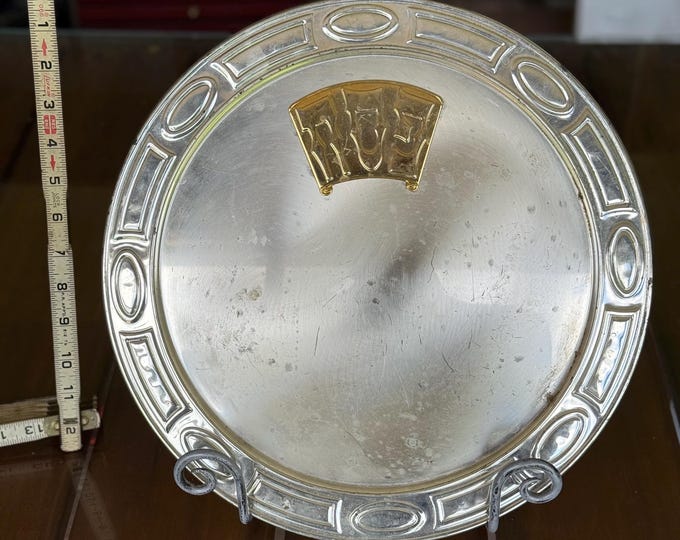 Vintage Stirling Silver Passover Pesach Platter Tray Round